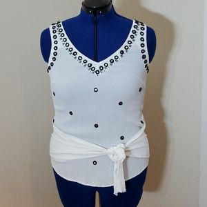 Anthropologie Leifnotes Tie-waist Blouse size 10